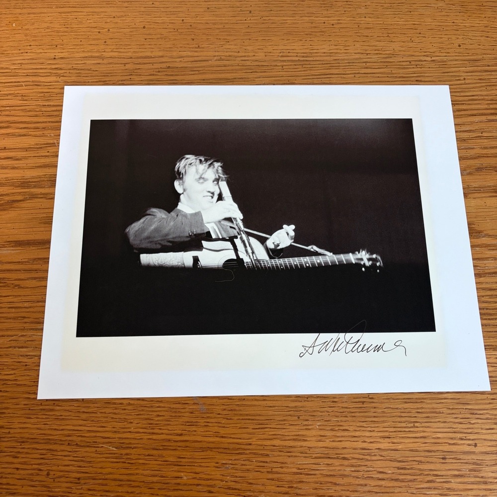 Alfred Wertheimer Signed Elvis Presley Photograph Print Black and White 8x10